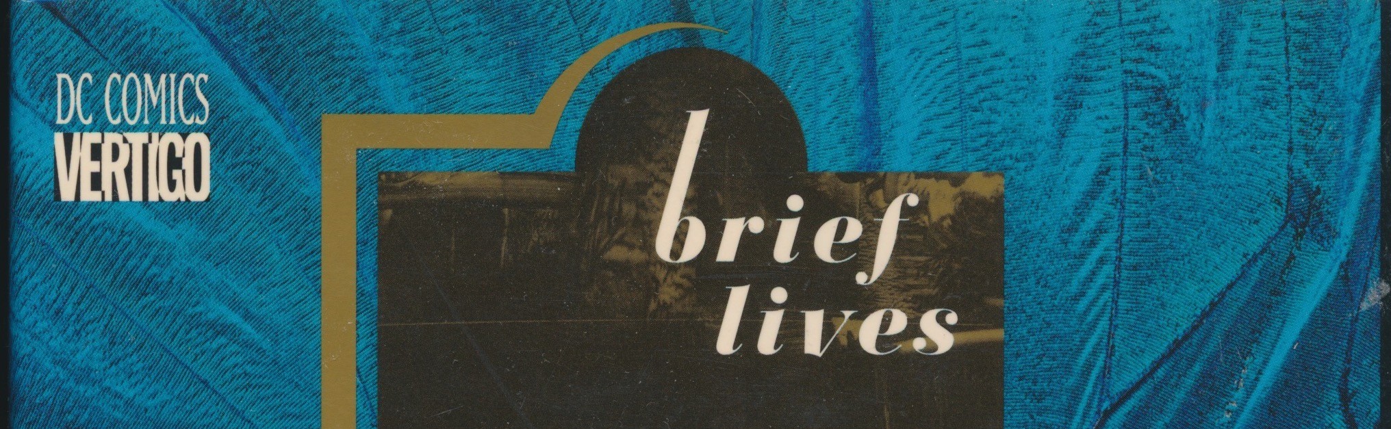 A portion of the cover for the hard cover edition of The Sandman: Brief Lives. Art by Dave McKean