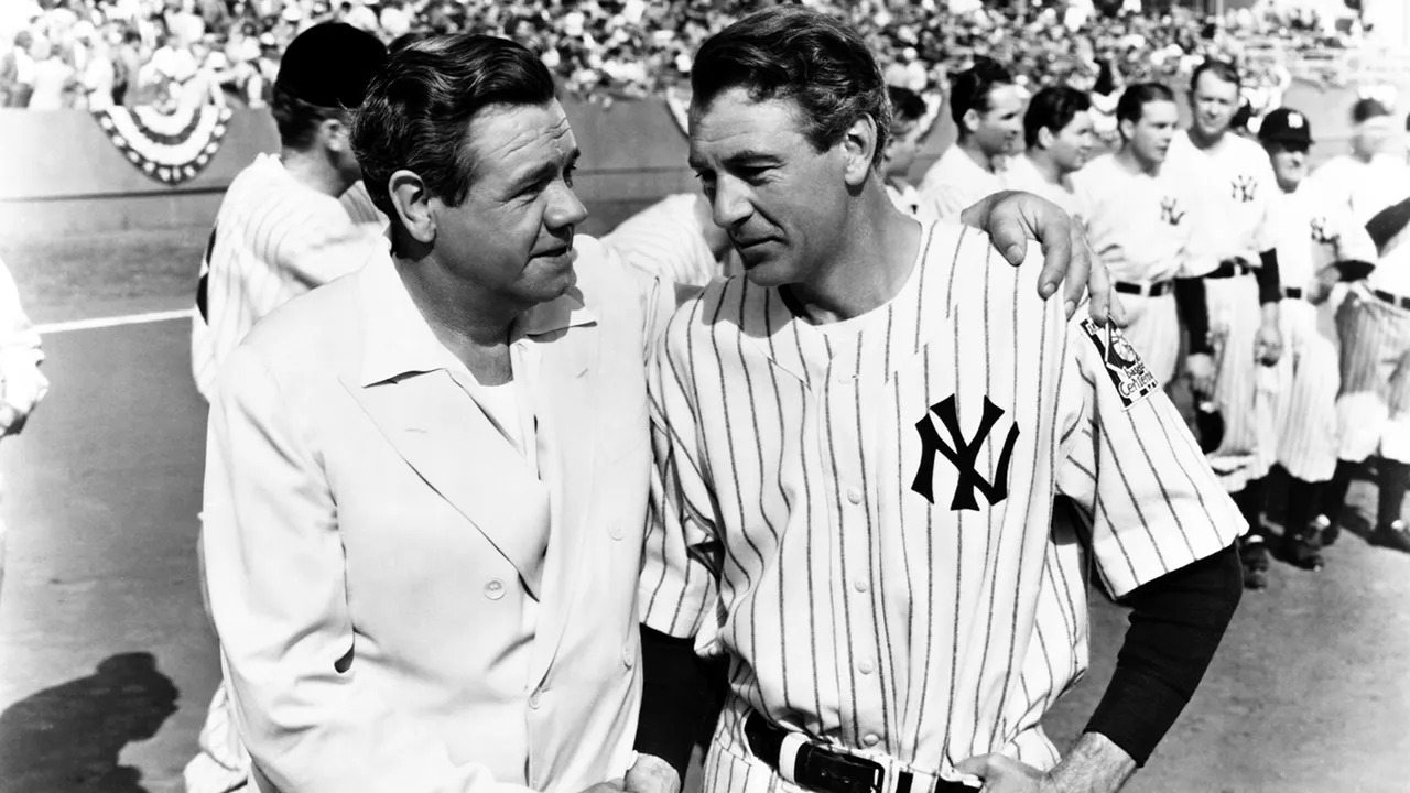 A still from The Pride of the Yankees
